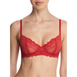 Natori NWT Heavenly Convertible Balconette Underwire Bra Poinsettia 32D